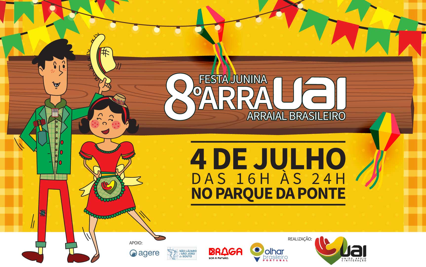 Com quadrilha, forró e copo sustentável, 8º ArraUAI reúne milhares em Braga e reafirma potência da cultura brasileira em Portugal